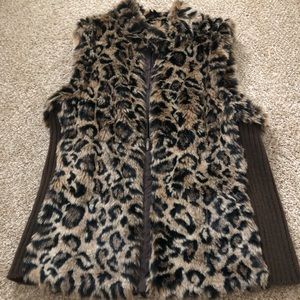 Reversible Leopard Fur Vest